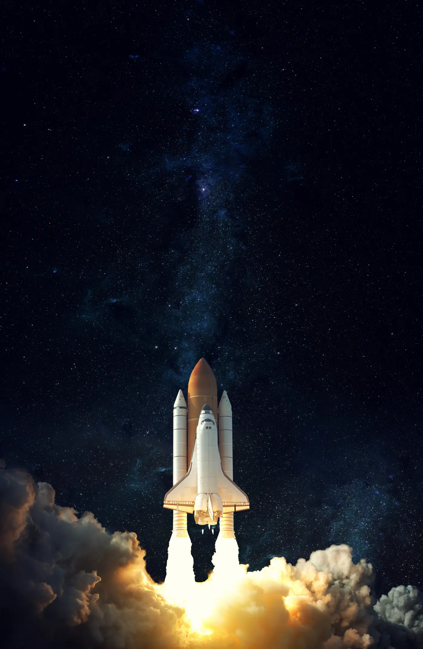 Une navette spatiale au décollage