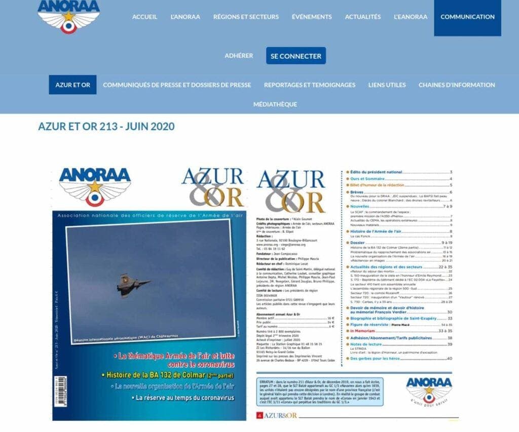 Association Nationale des Officiers de Réserve de l'Armée de l'Air (ANORAA), image 4