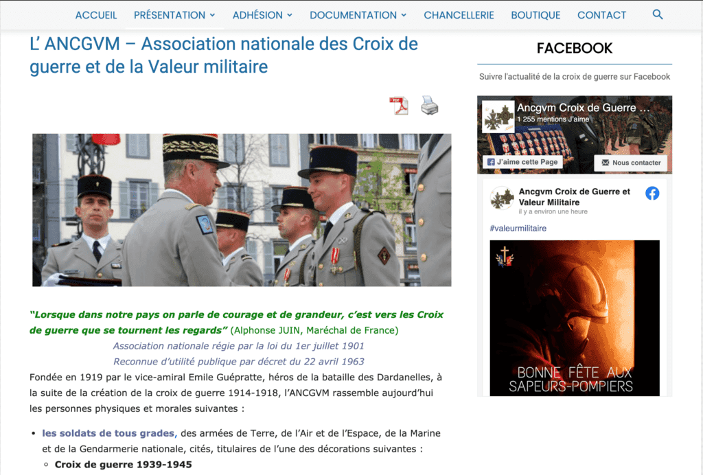 Association Nationale de la Croix de Guerre et de la Valeur Militaire (ANCGVM), image 2