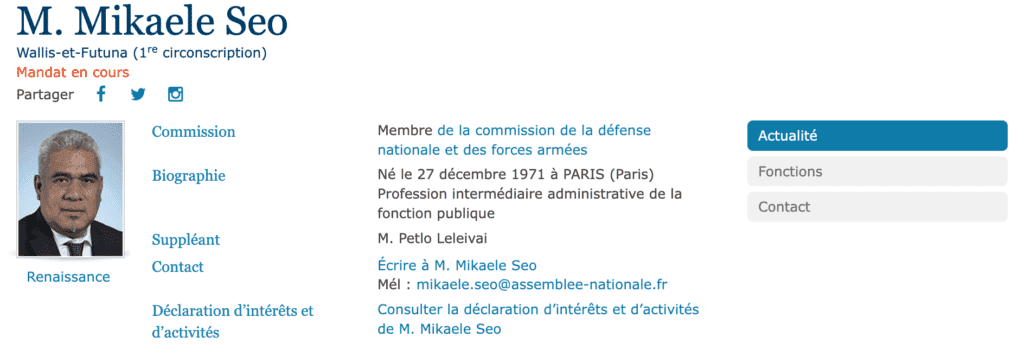 Member of Parliament Mikaele Seo, image 2