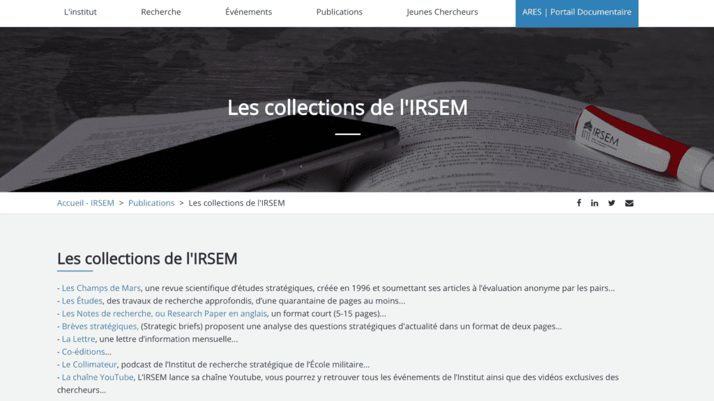 Institut de recherche stratégique de l'École Militaire (IRSEM), image 1